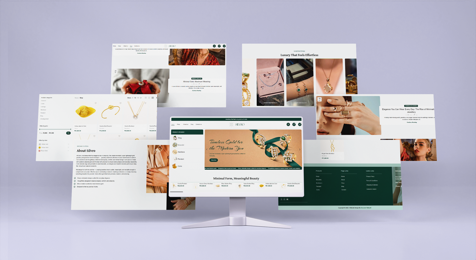 E-commerce Website Design Indore - Silvro Jewelry Store